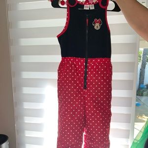 Girls Minnie Mouse Snow Bib!!